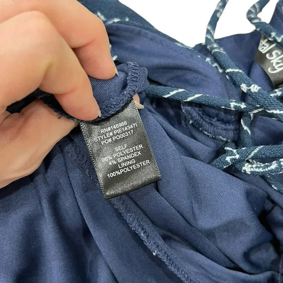 Crystal Sky Navy Boho Ruffle Sleeve Jumpsuit 5 - Picture 4 of 5